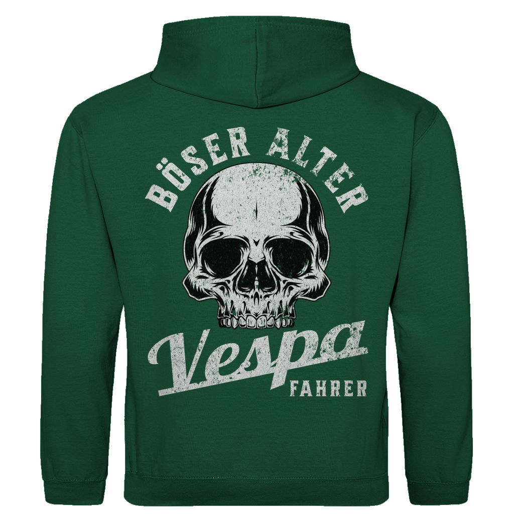Böser alter Vespa Fahrer Hoodie (Rückendruck)